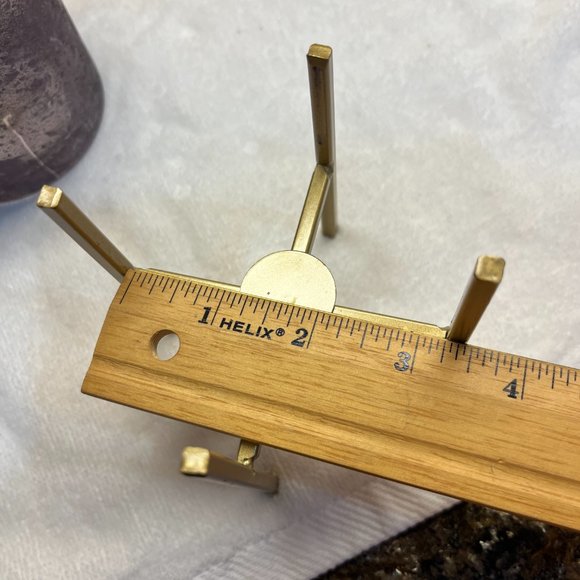 NWOT Glass frosted purple votive candle holder with goldtone stand - Picture 10 of 10